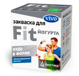 Закваска &quot;FIT-йогурт&quot; 4 пакетика VIVO (0.5 г)