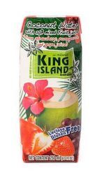 Кокосовая вода с фруктовым соком (клубника, гранат, виноград) KING ISLAND (250 мл)