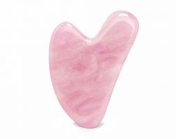 Скребок Гуаша для лица сердечко розовый кварц Спивакъ