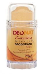 Дезодорант-Кристалл с Куркумой, стик желтый, вывинчивающийся (80 г), DeoNat